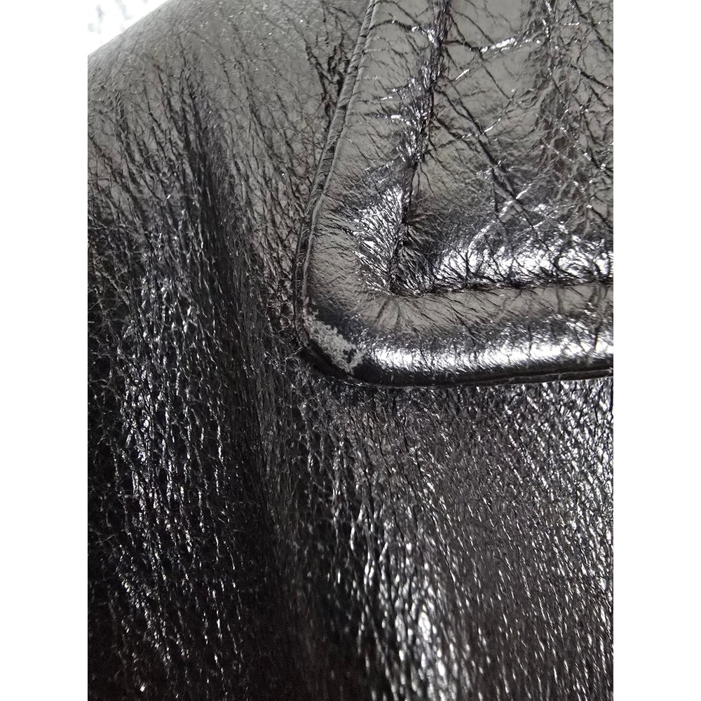 Wilsons Leather Trench Coat Belted Black Women's Size Small Thinsulate Lined - Picture 7 of 15